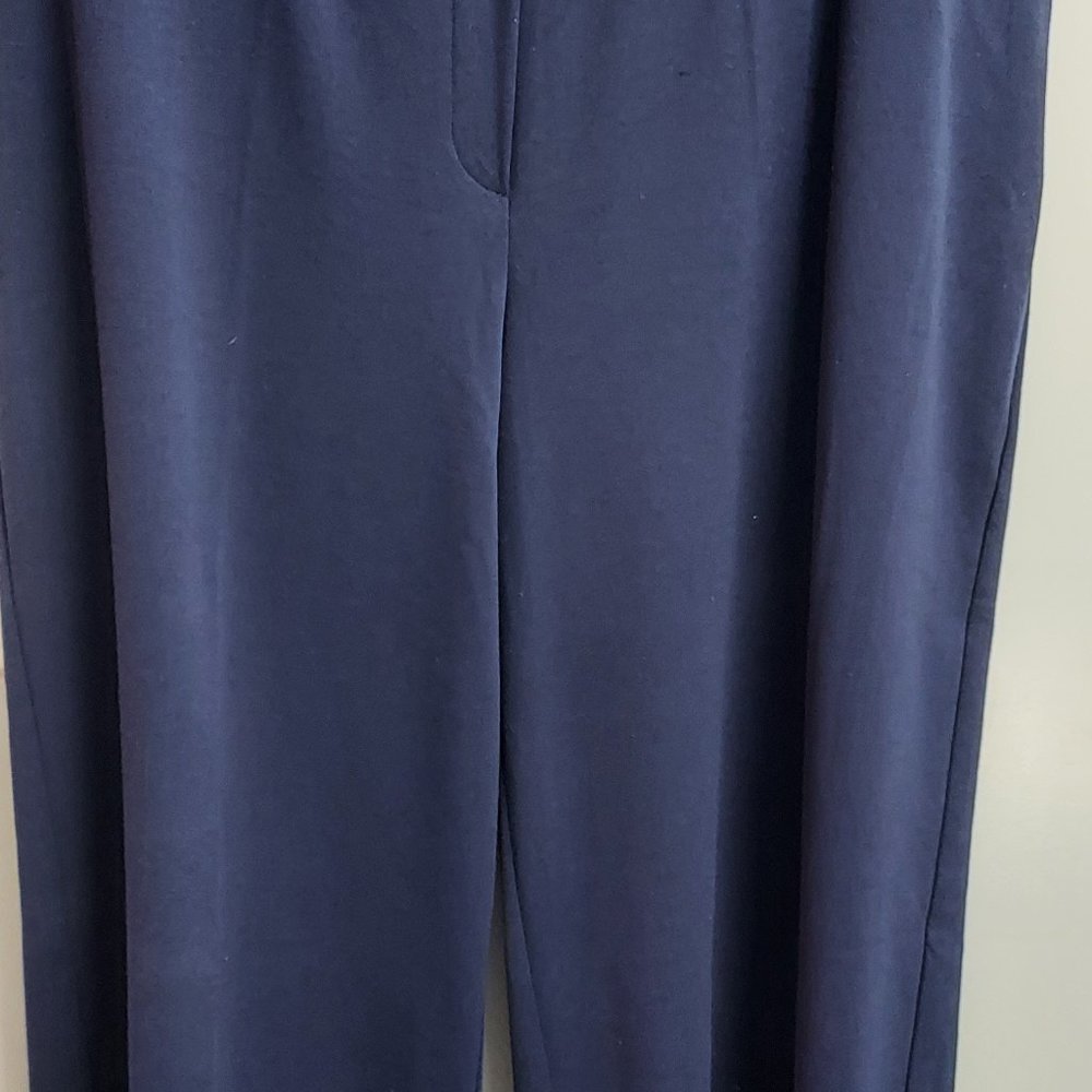 Wide leg navy pants